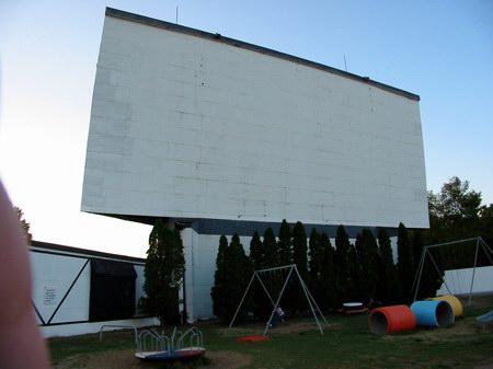 Getty 4 Drive-In Theatre - MAIN SCREEN - PHOTO FROM WATER WINTER WONDERLAND